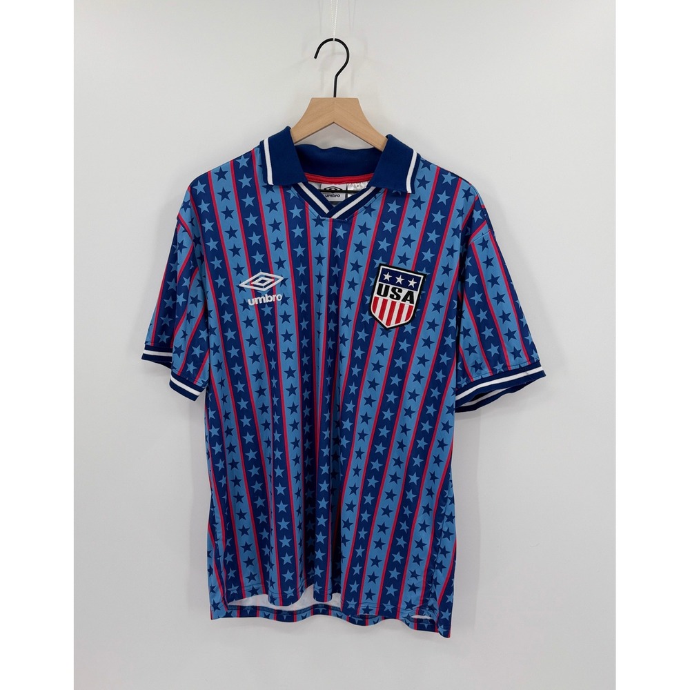 NWT Umbro Team USA Retro Soccer Jersey Mens M Patriotic Athletic Sporty